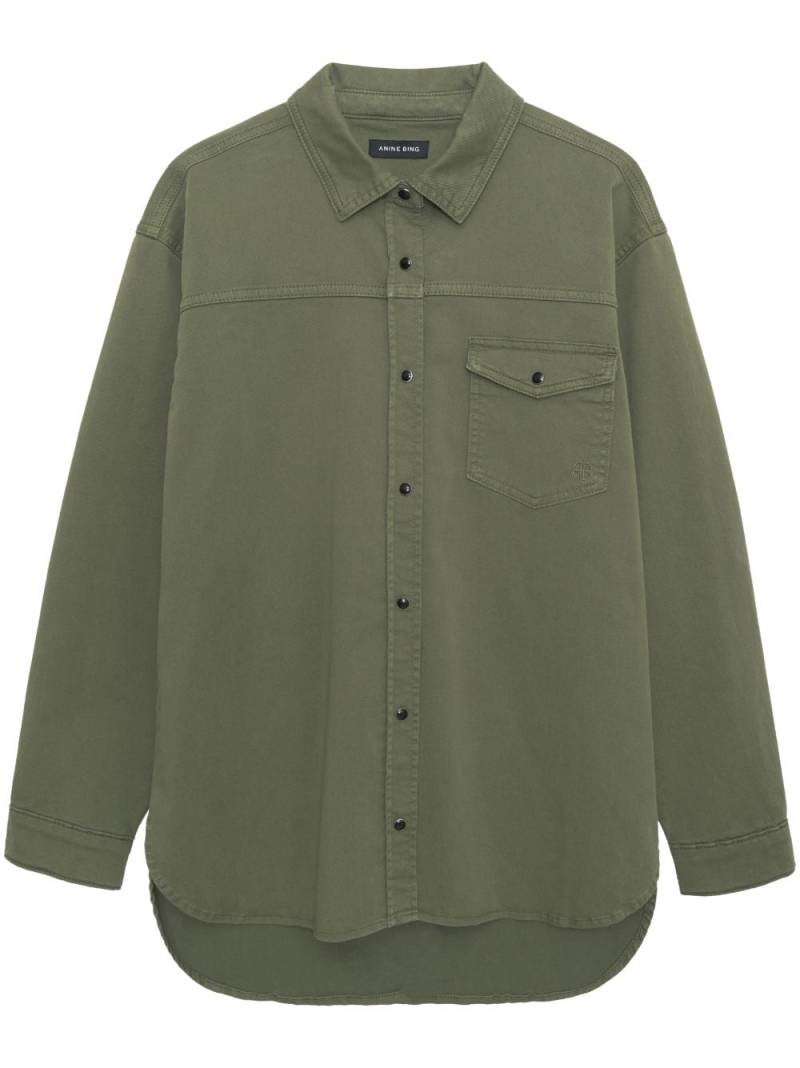 ANINE BING Simon long-sleeve shirt - Green von ANINE BING