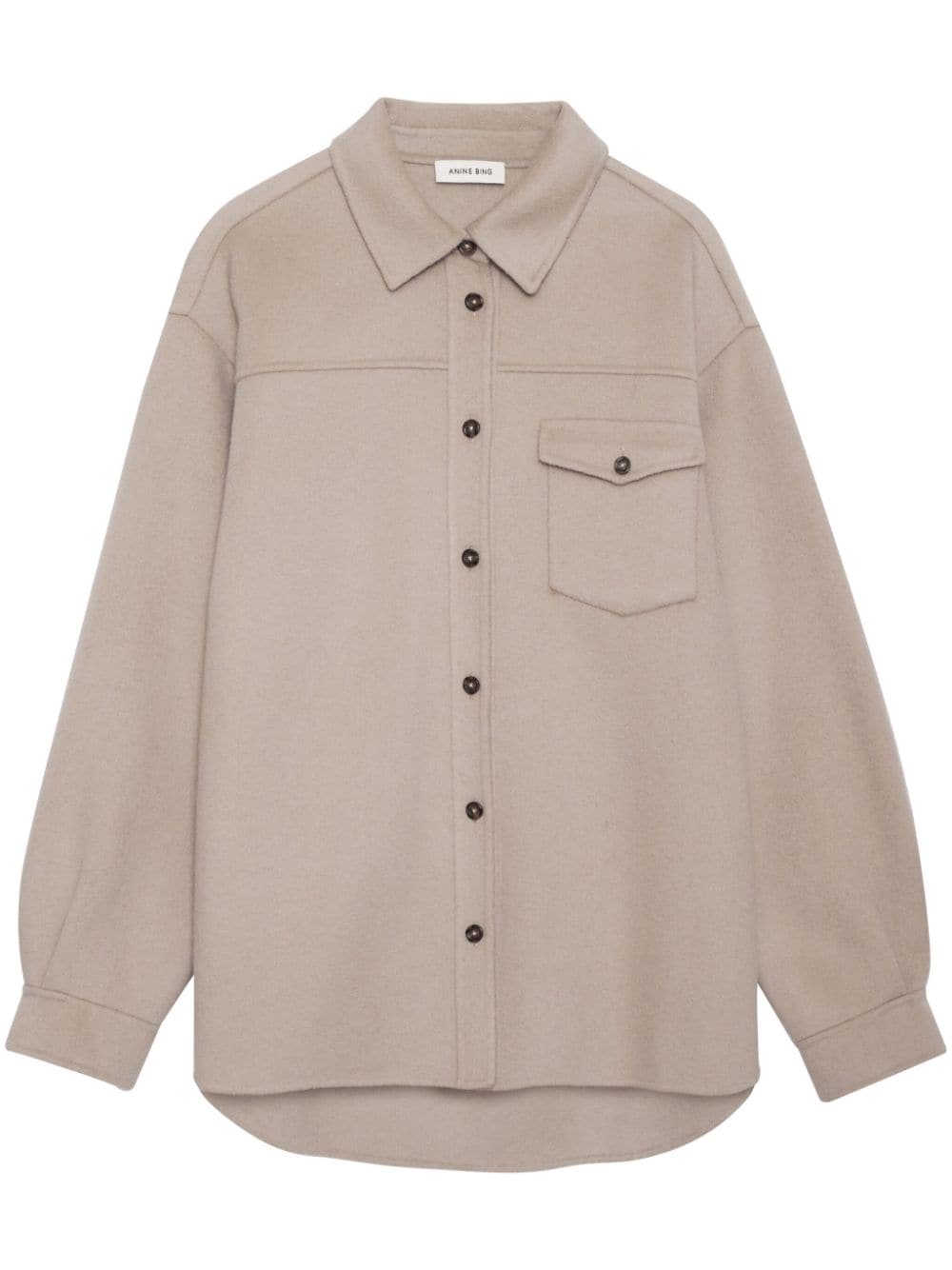 ANINE BING Simon spread-collar shirt - Neutrals von ANINE BING