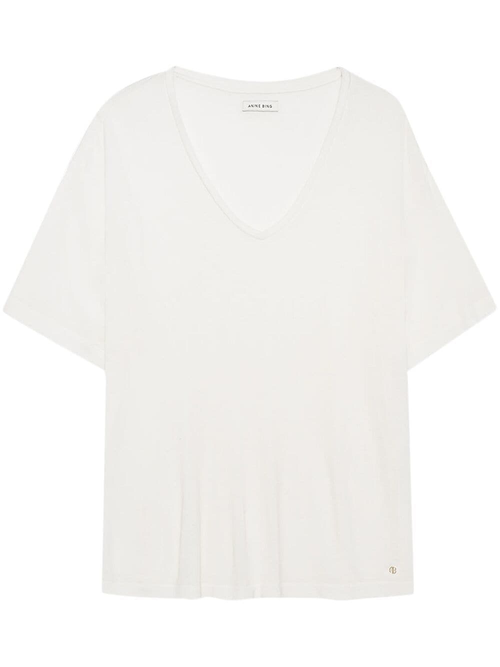 ANINE BING V-neck short-sleeve T-shirt - White von ANINE BING