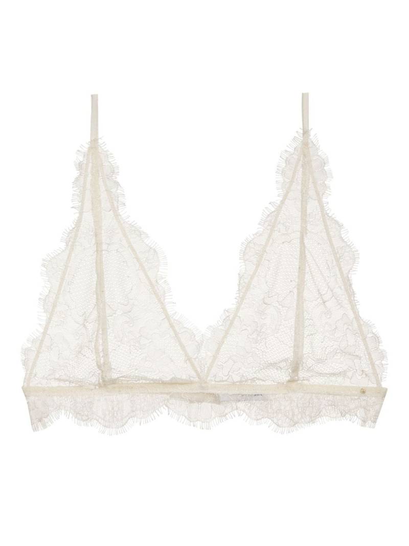 ANINE BING sheer Chantilly-lace bra - Neutrals von ANINE BING