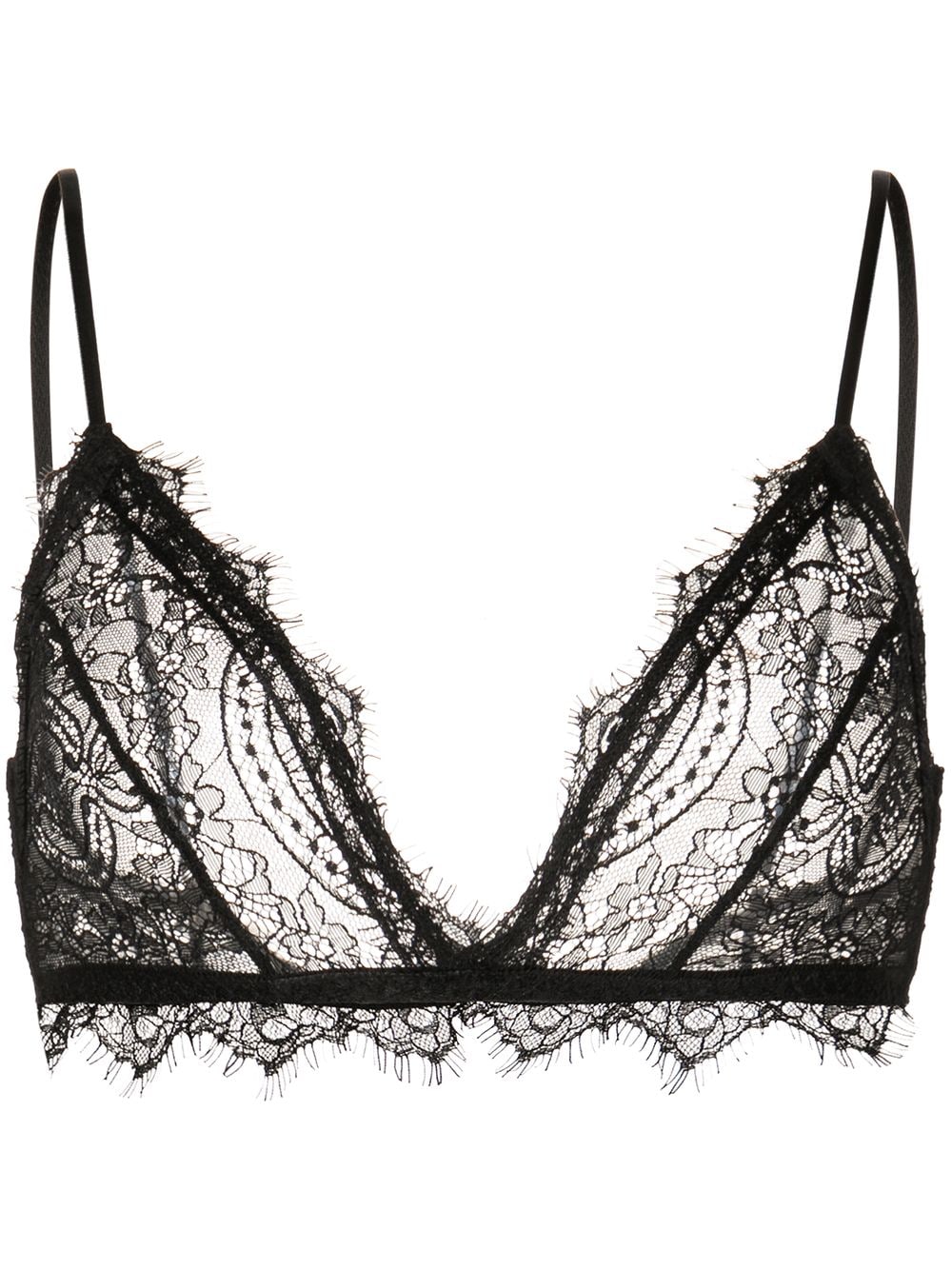 ANINE BING sheer lace bra - Black von ANINE BING