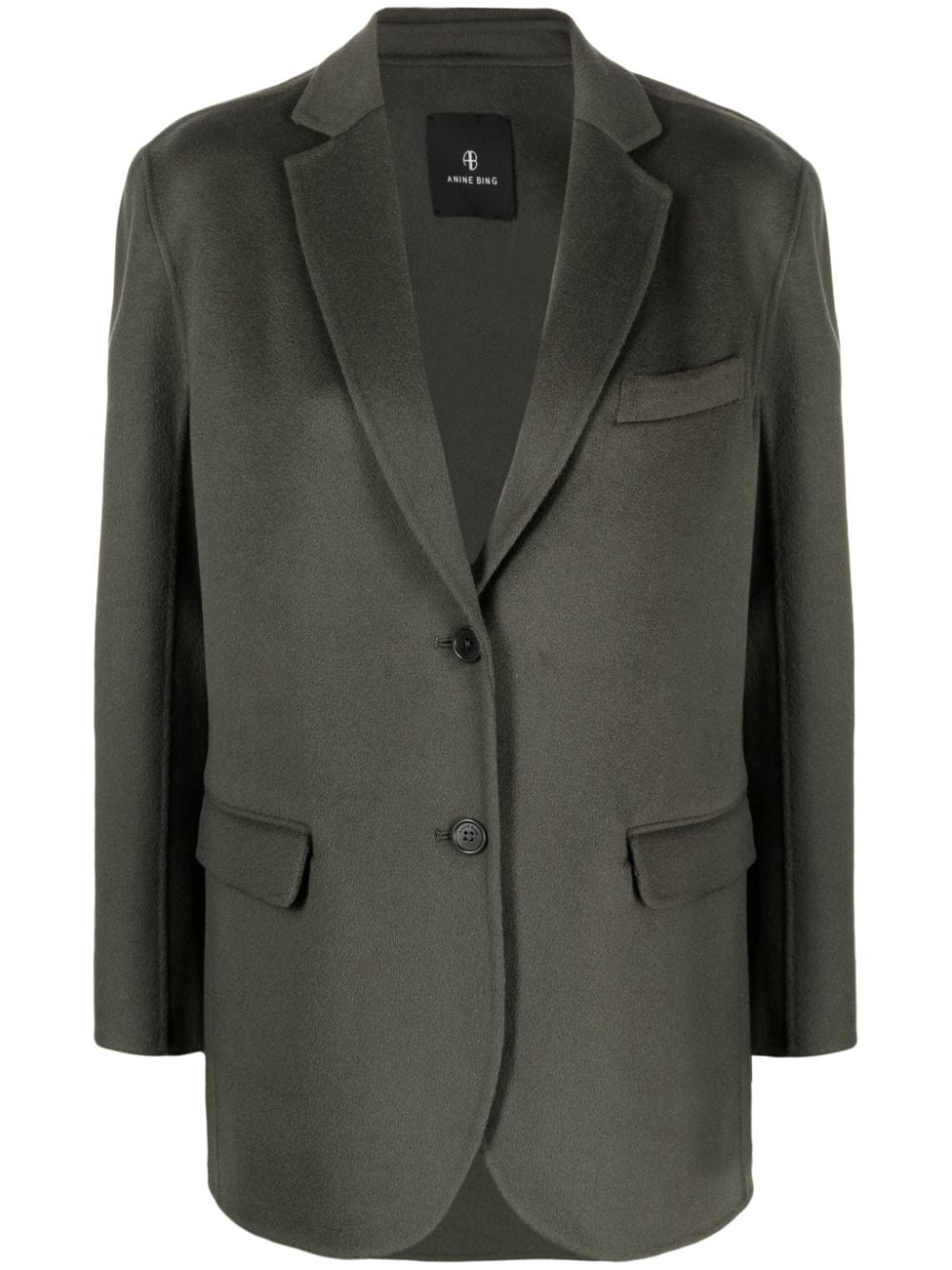 ANINE BING single-breasted wool-cashmere blazer - Green von ANINE BING