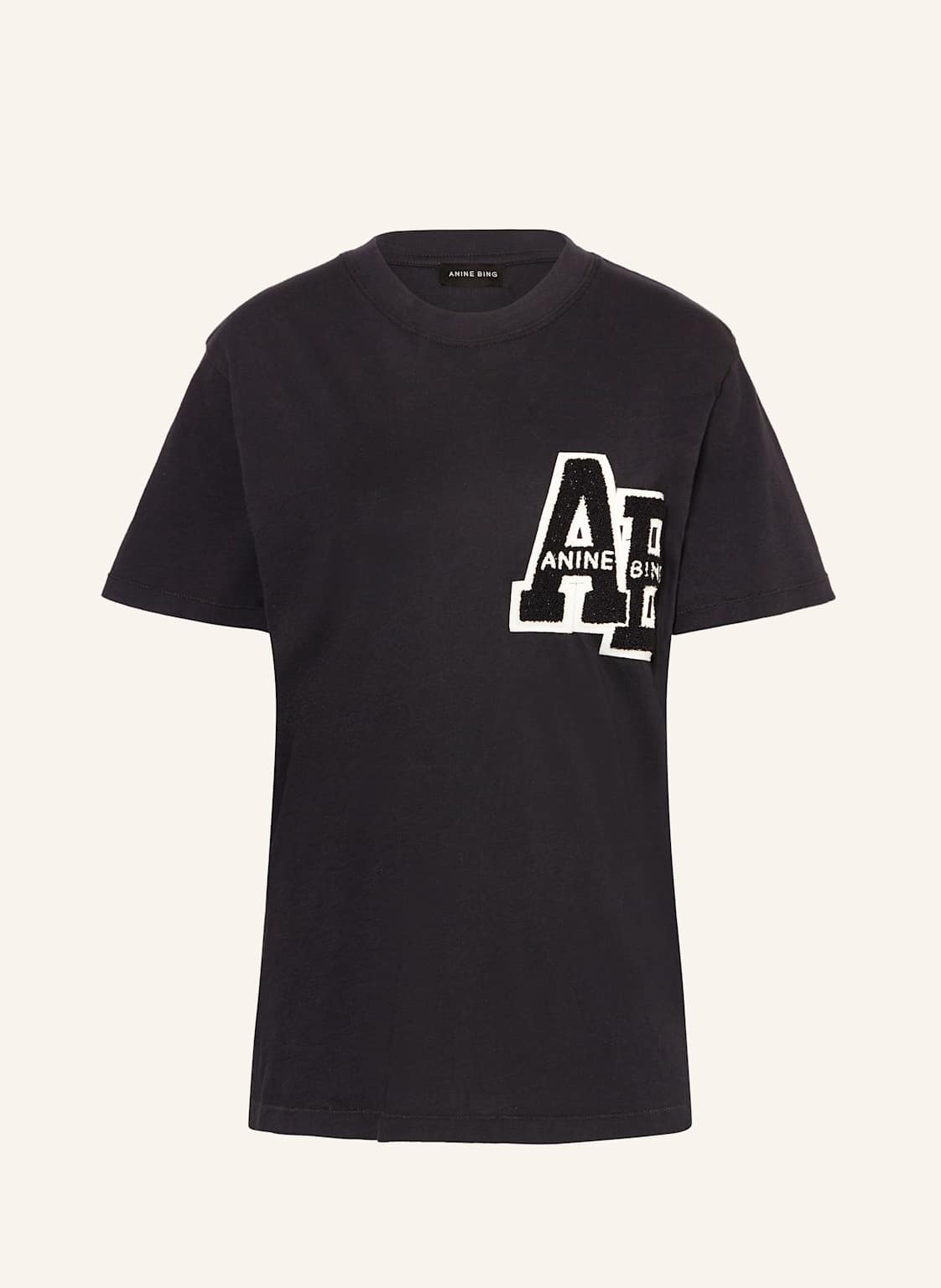 Anine Bing T-Shirt Lettermann schwarz Anine Bing T-Shirt Lettermann schwarz von ANINE BING