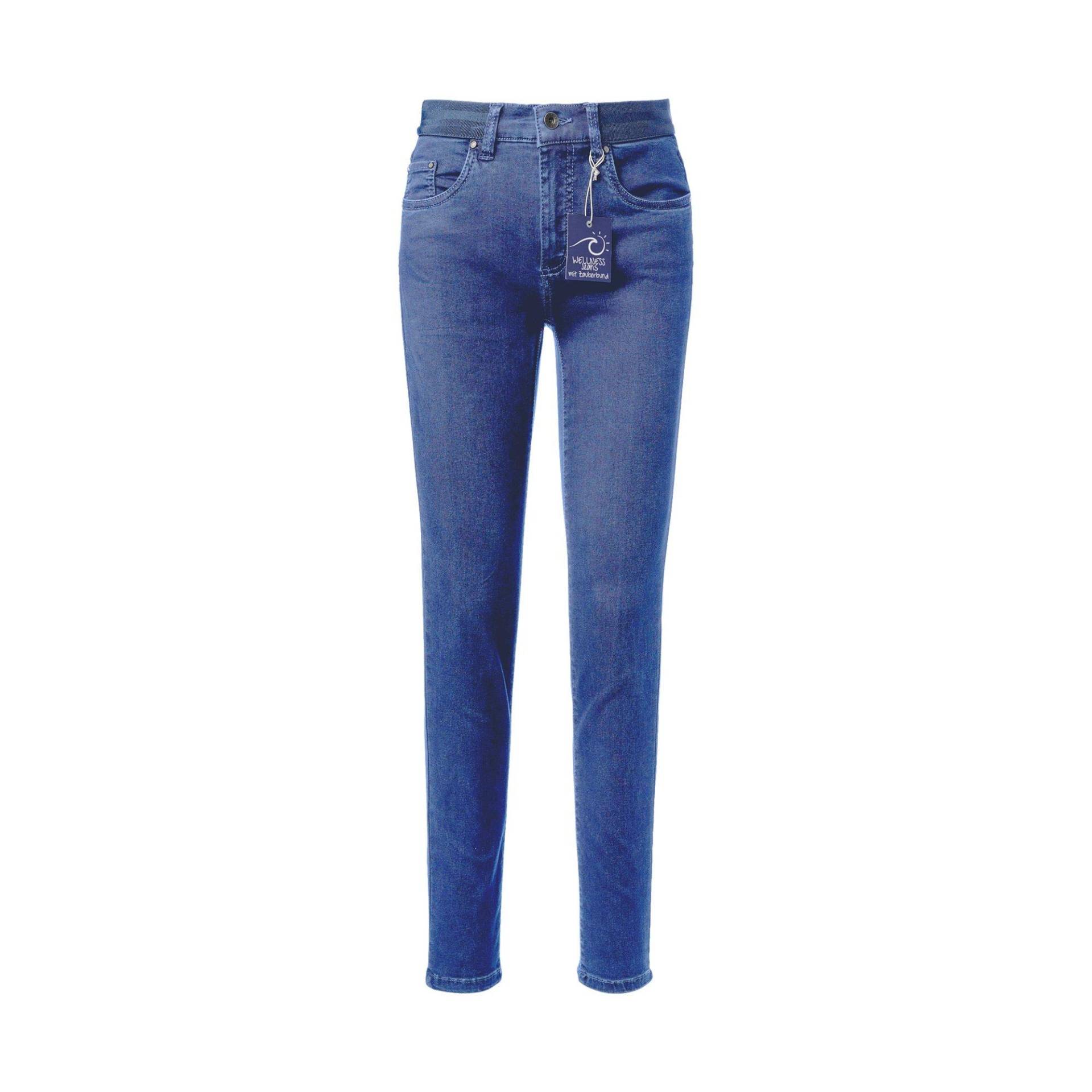 5-pocket Hose, Slim Fit Damen Blau Denim 40 von ANNA MONTANA