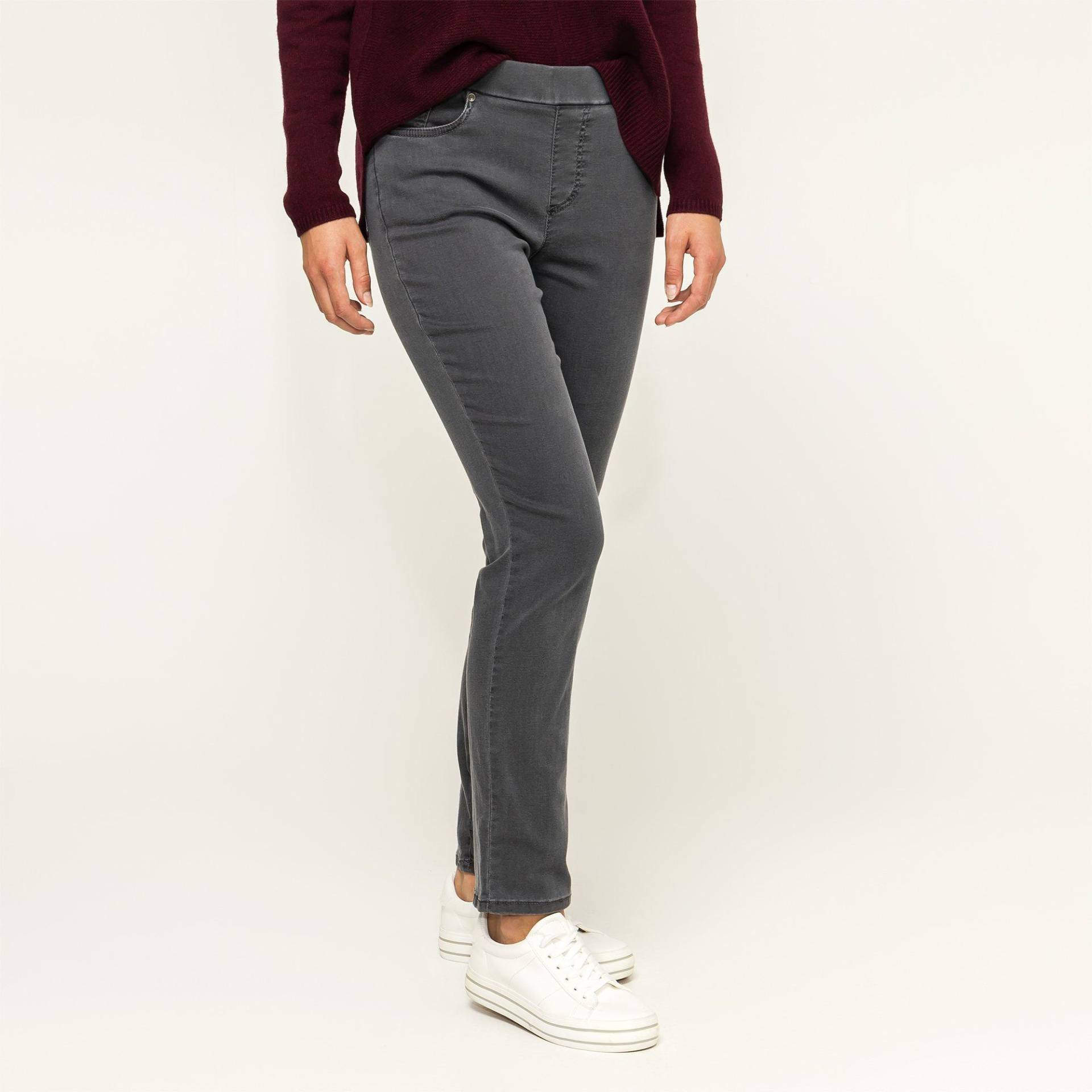 Jeans, Slim Fit Damen Anthrazit 40 von ANNA MONTANA