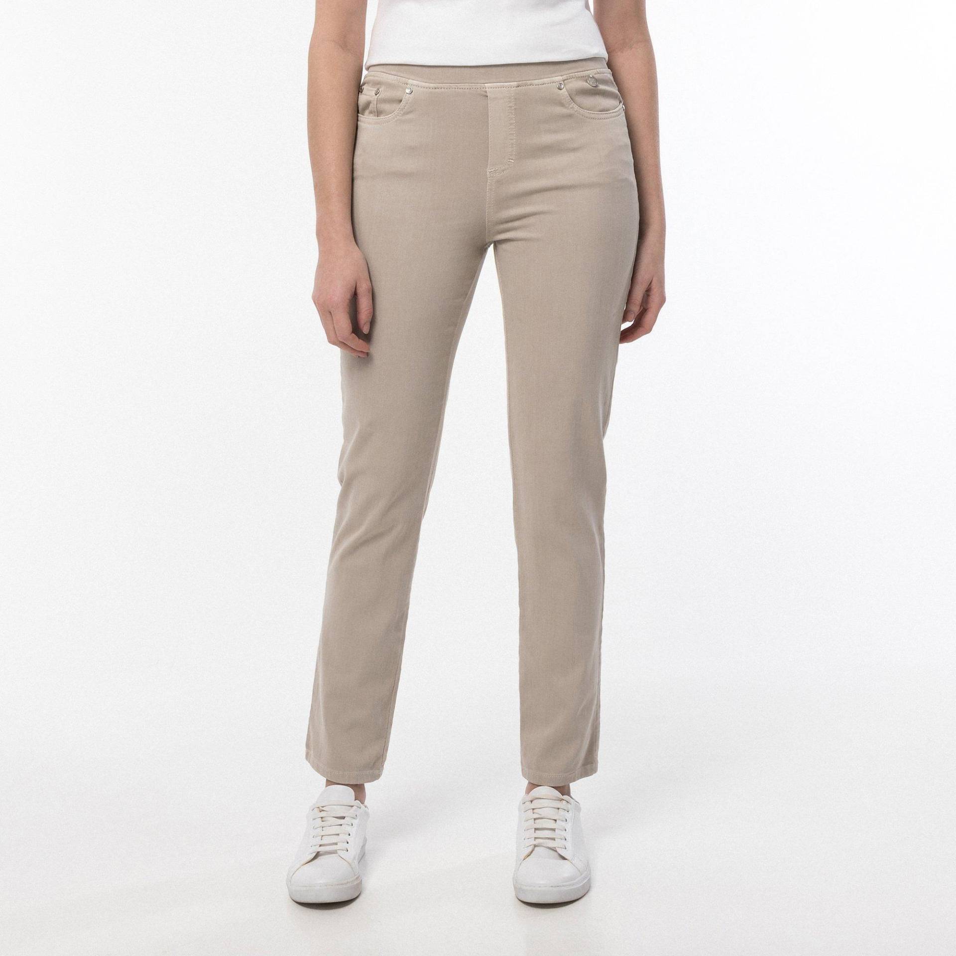 Jeans, Slim Fit Damen Beige 44 von ANNA MONTANA