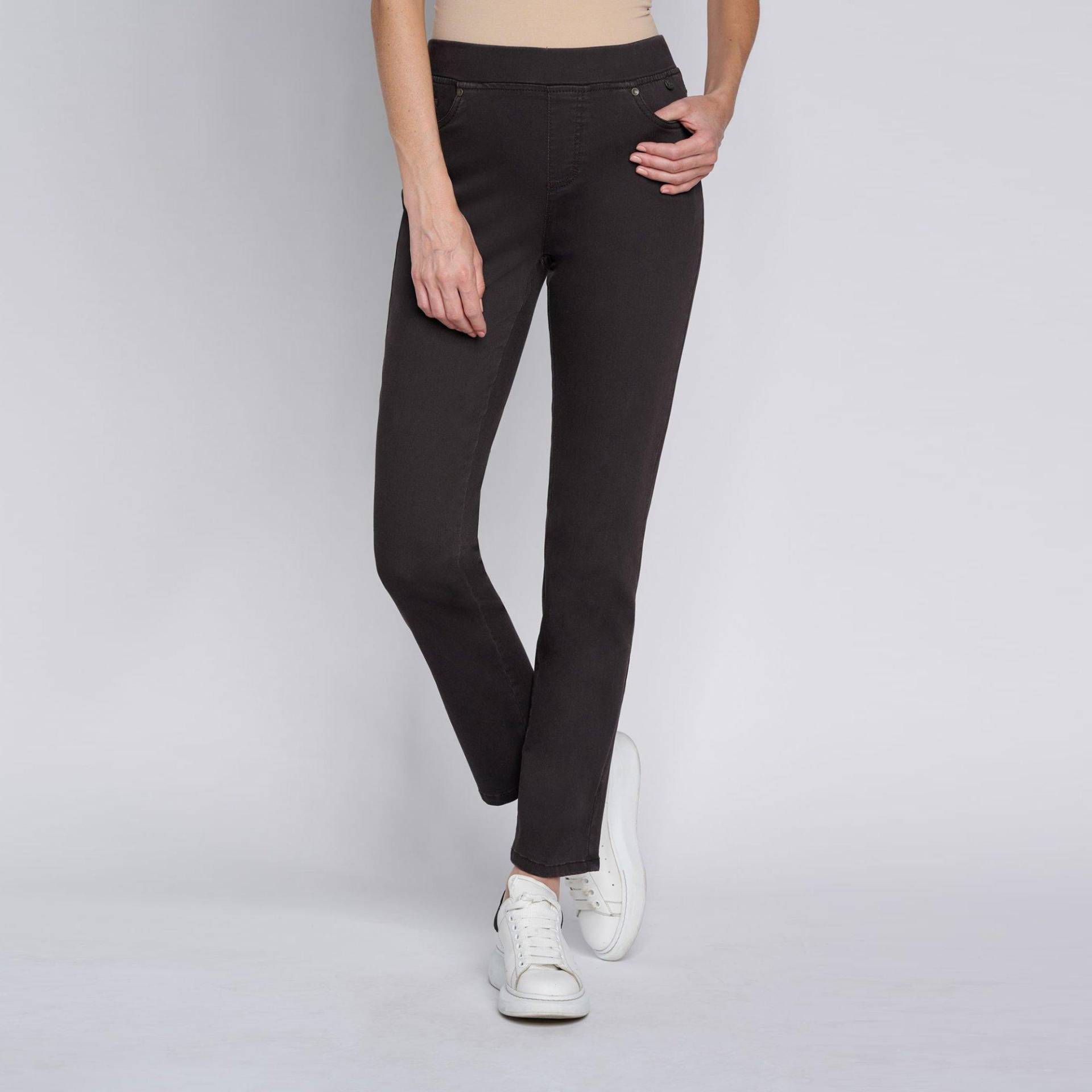 Jeans, Slim Fit Damen Black 46 von ANNA MONTANA