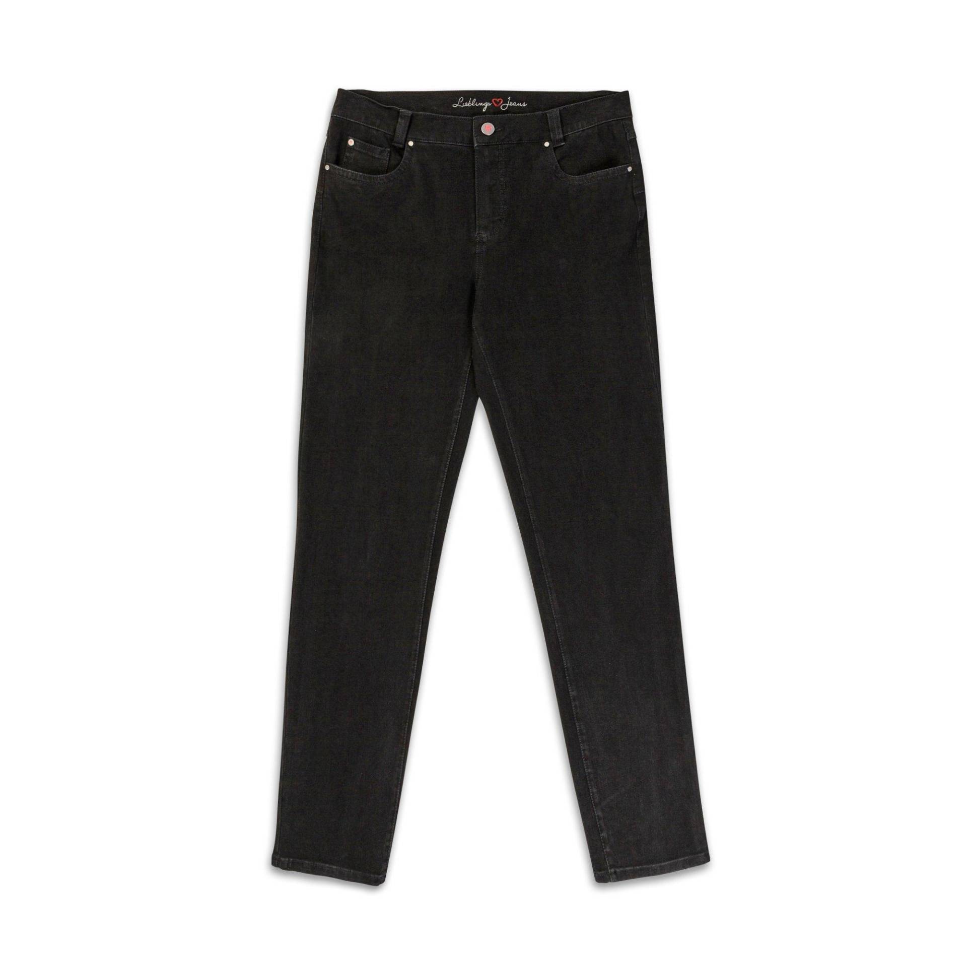 Jeans, Slim Fit Damen Black 48 von ANNA MONTANA