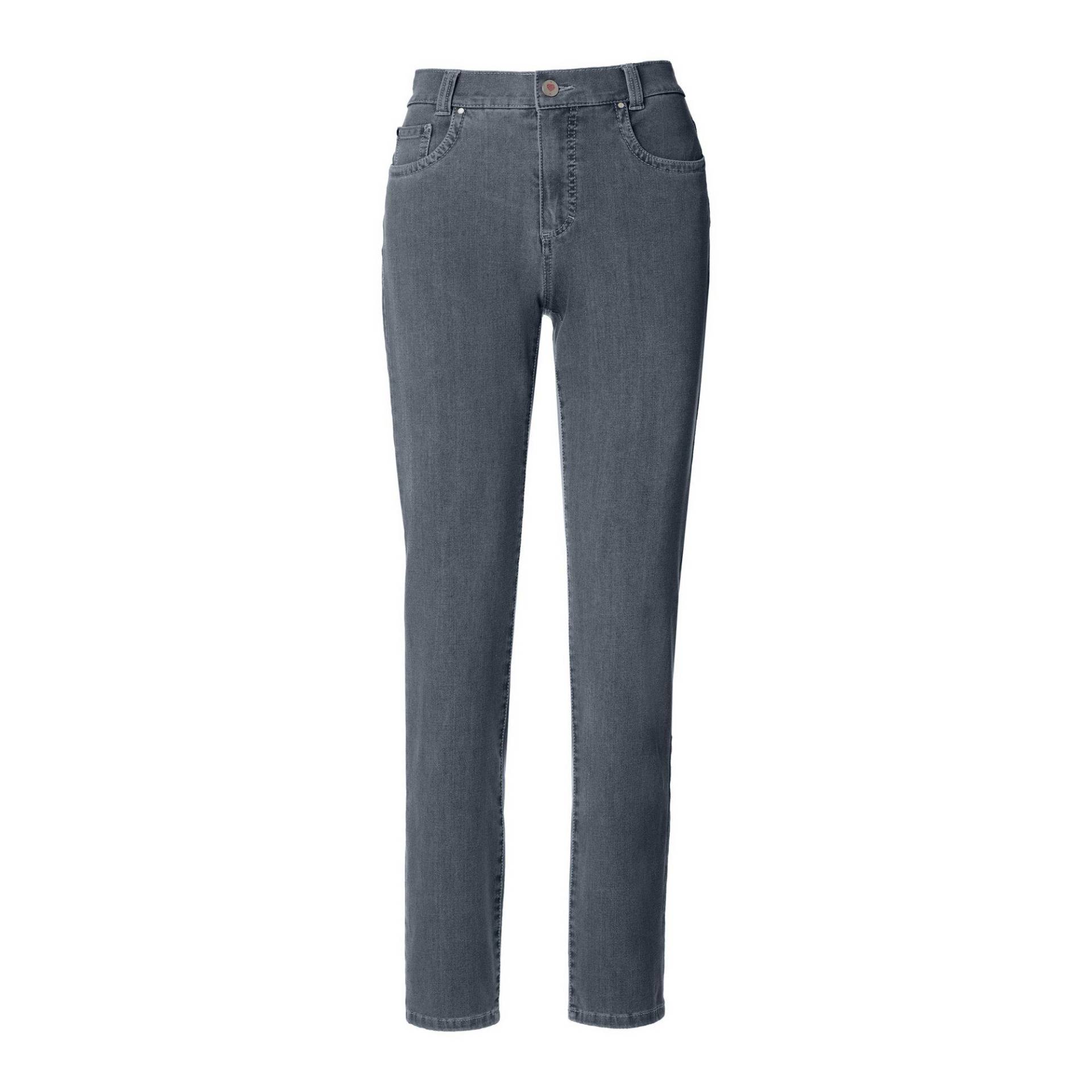 Jeans, Slim Fit Damen Blau Denim Dunkel W42 von ANNA MONTANA