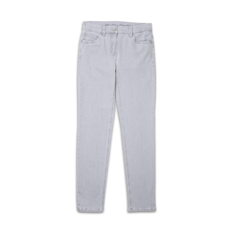 Jeans, Slim Fit Damen Silber 38 von ANNA MONTANA
