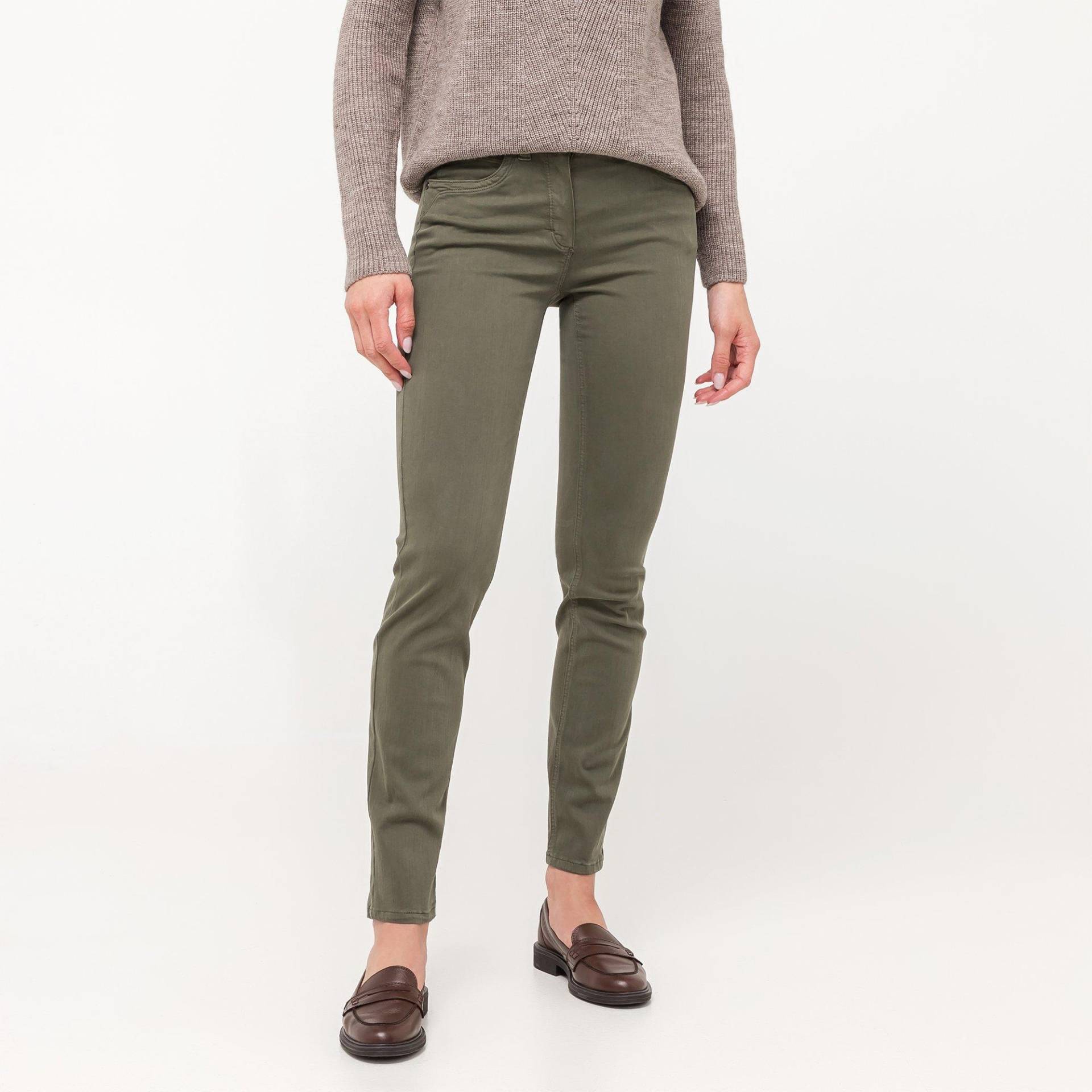 Jeans Slim Angelika Damen Khaki 46 von ANNA MONTANA