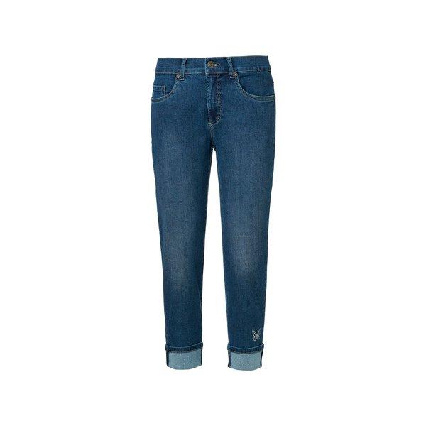 5-pocket Denim 7/8 Damen Blau Denim Dunkel 36 von ANNA MONTANA