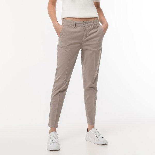 Chinohose Damen Taupe 42 von ANNA MONTANA