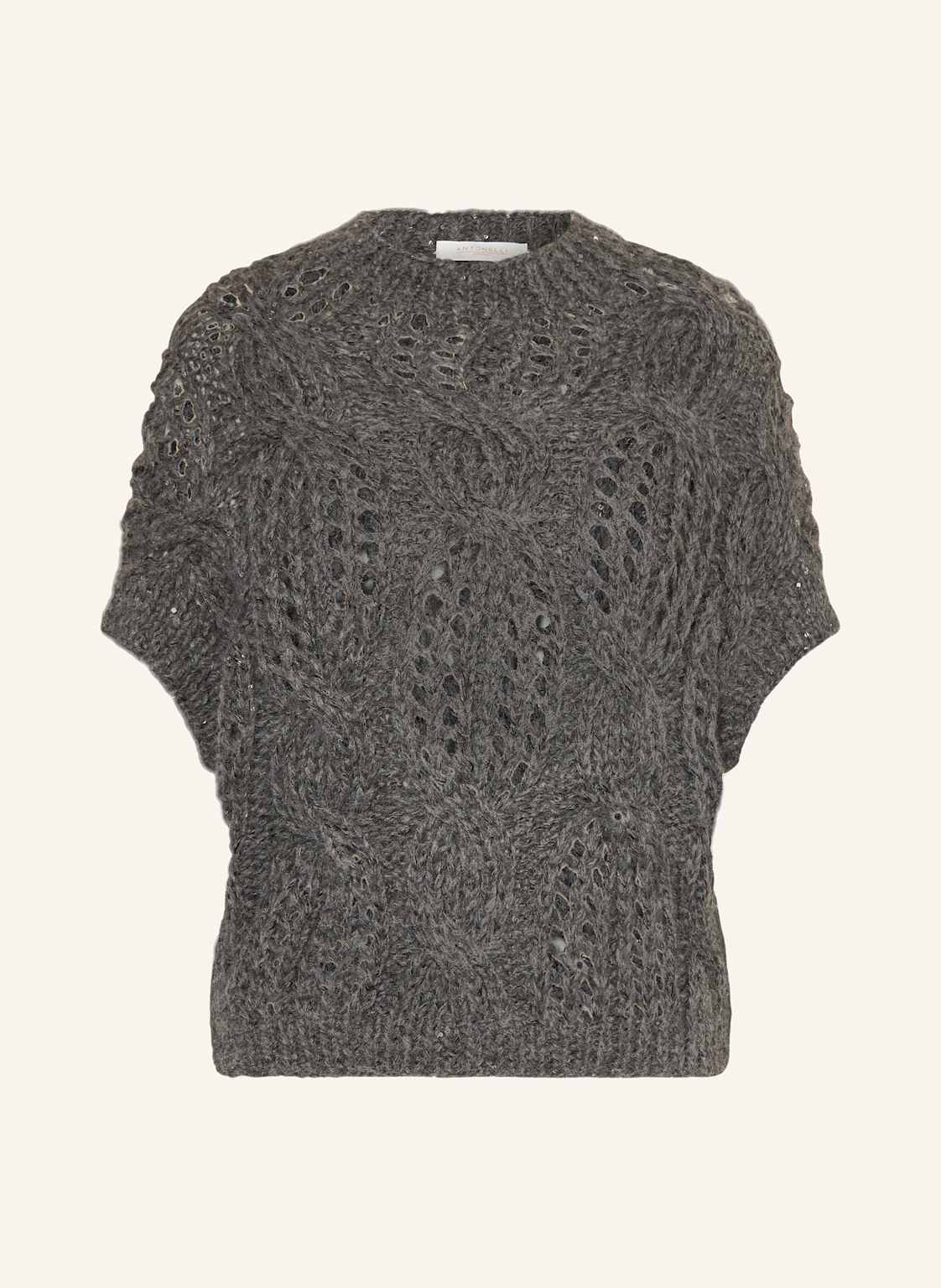 Antonelli Firenze Strickshirt Mit Pailletten grau Antonelli Firenze Strickshirt Mit Pailletten grau von ANTONELLI firenze