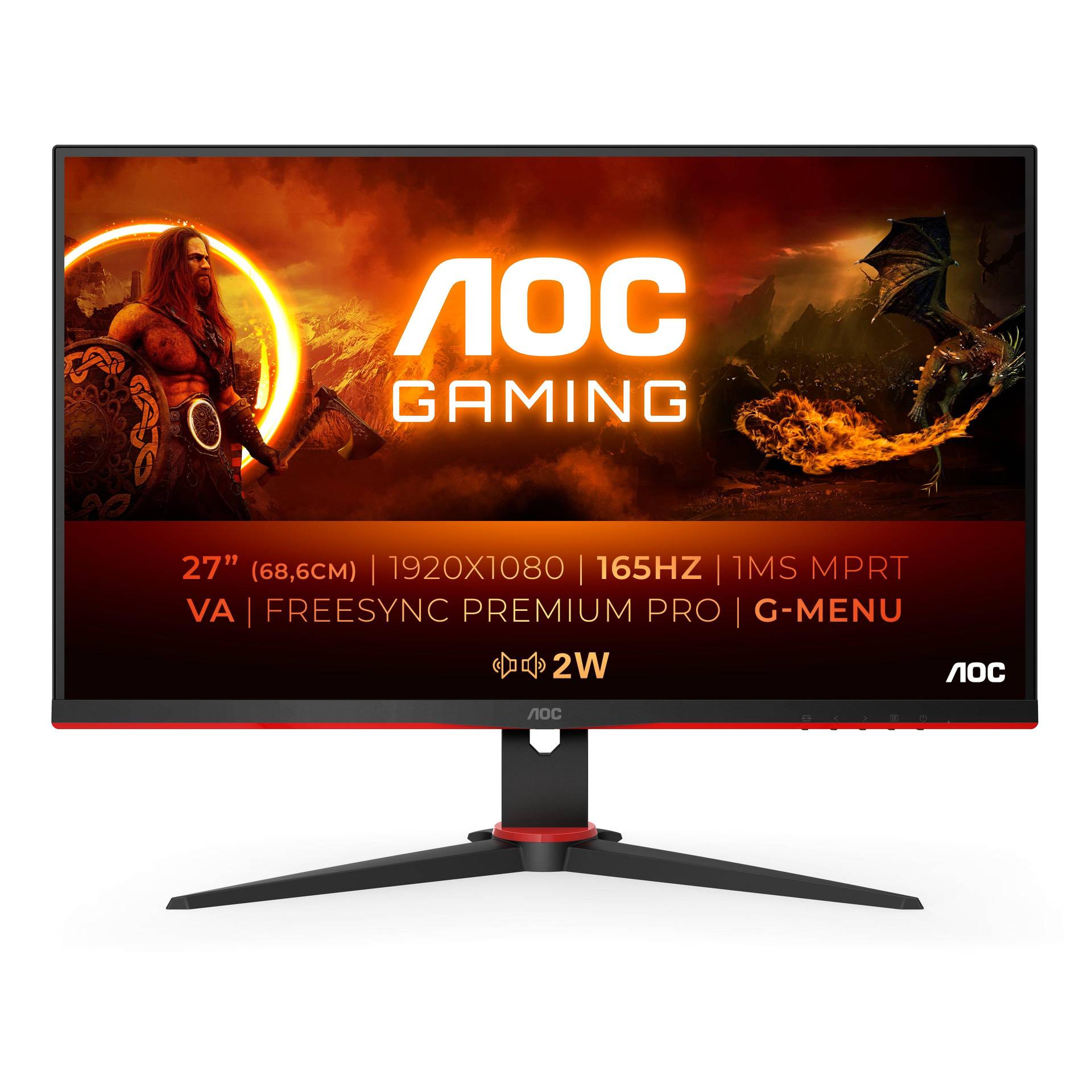 27G2SAEBK Computerbildschirm 68,6 cm (27") 1920 x 1080 Pixel Full HD LED Schwarz, Rot von AOC