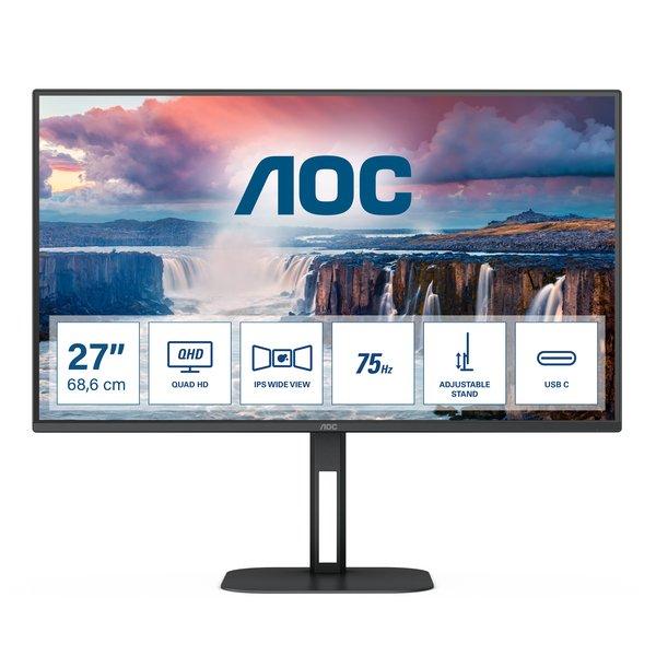 V5 Q27V5C Computerbildschirm 68,6 cm (27") 2560 x 1440 Pixel Quad HD LED Schwarz von AOC