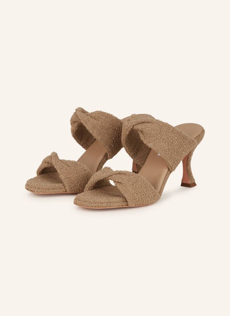 Aquazzura Mules Twist beige von AQUAZZURA