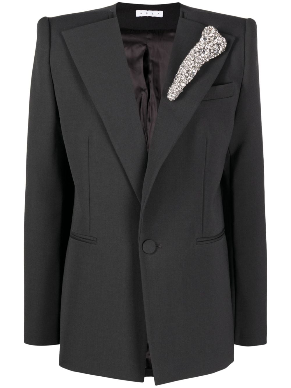 AREA Crystal Bone single-breasted blazer - Black von AREA