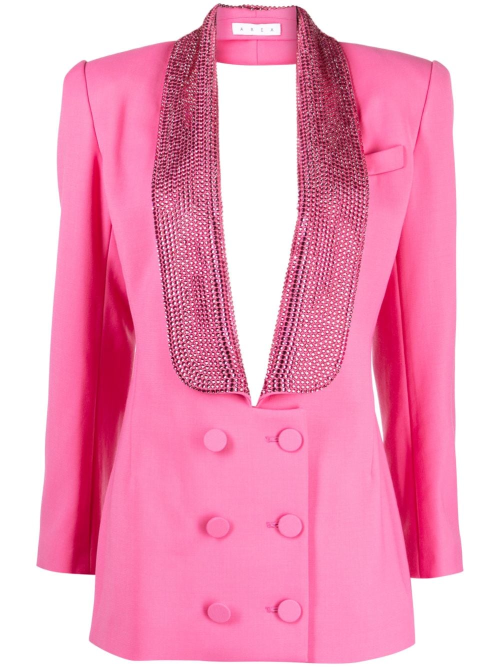 AREA Tuxedo crystal-embellished minidress - Pink von AREA