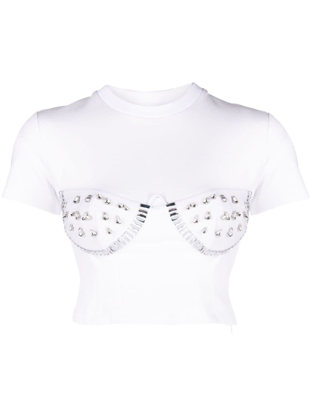 AREA crystal-cup T-Shirt - White von AREA