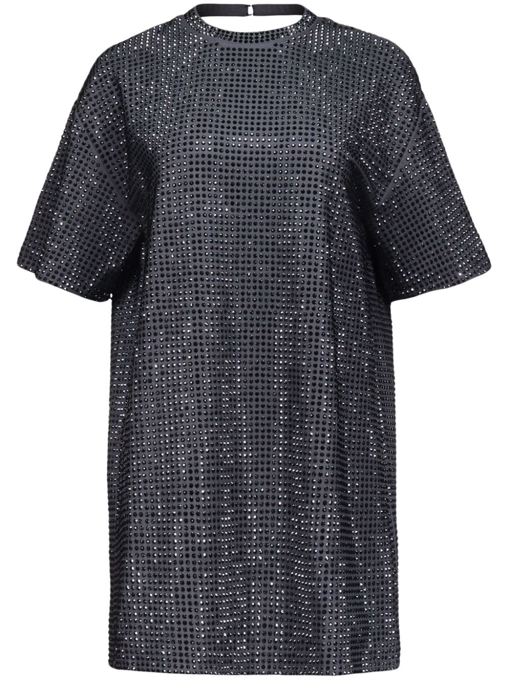 AREA crystal-embellished backless T-shirt dress - Grey von AREA