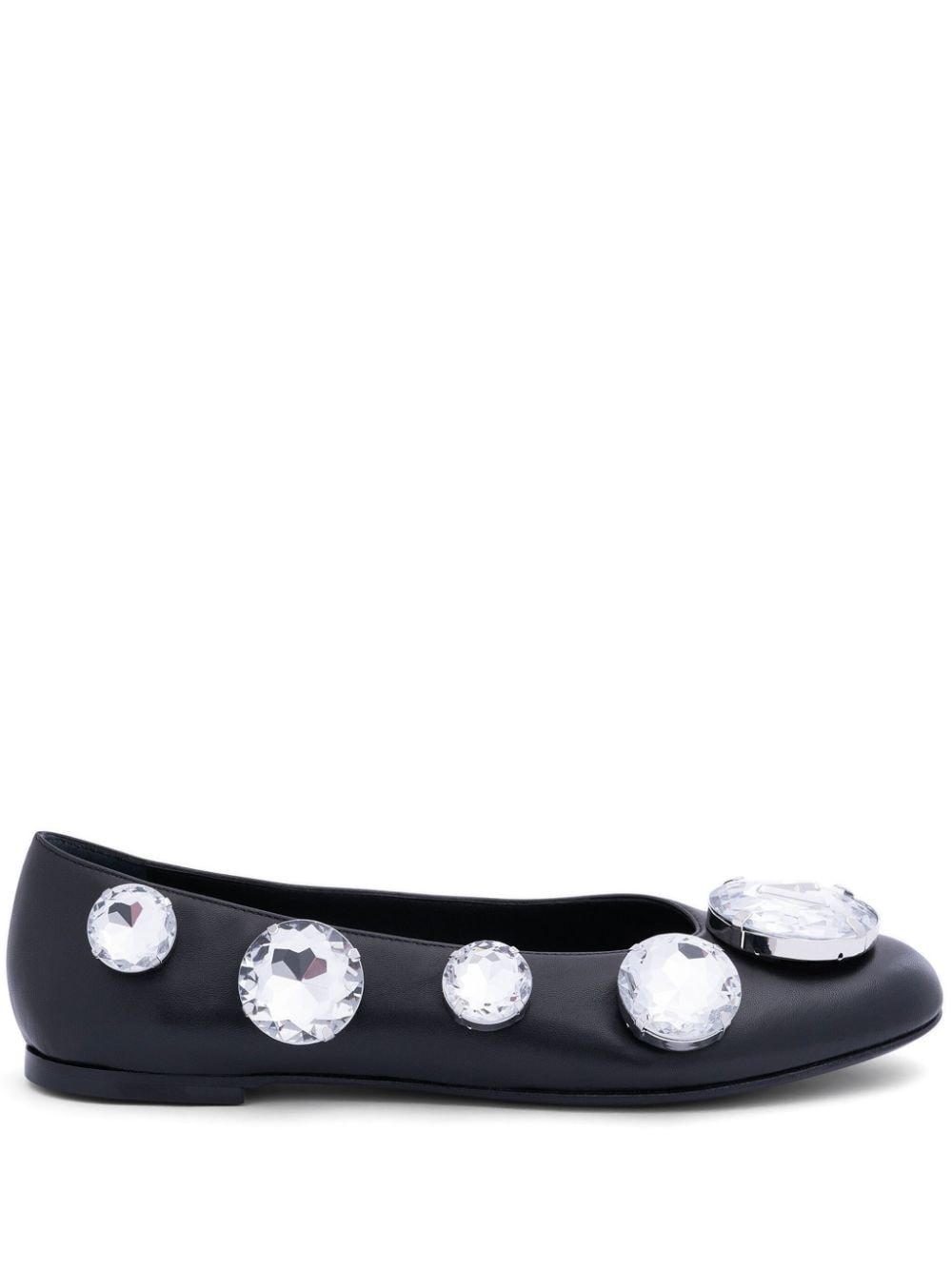 AREA crystal-embellished ballerina shoes - Black von AREA