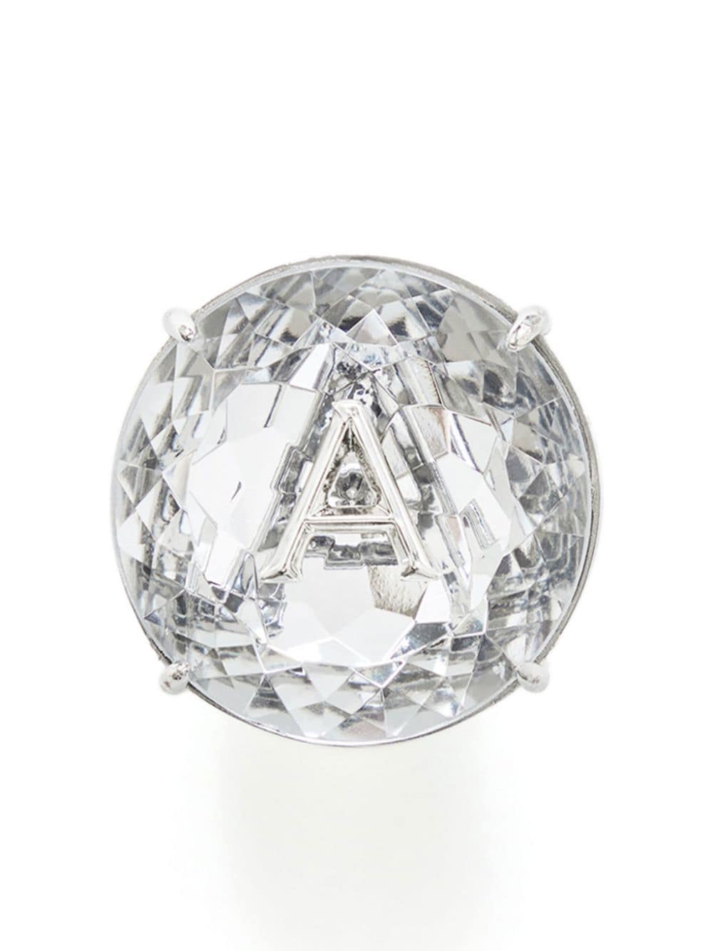 AREA crystal-embellished cocktail ring - Neutrals von AREA