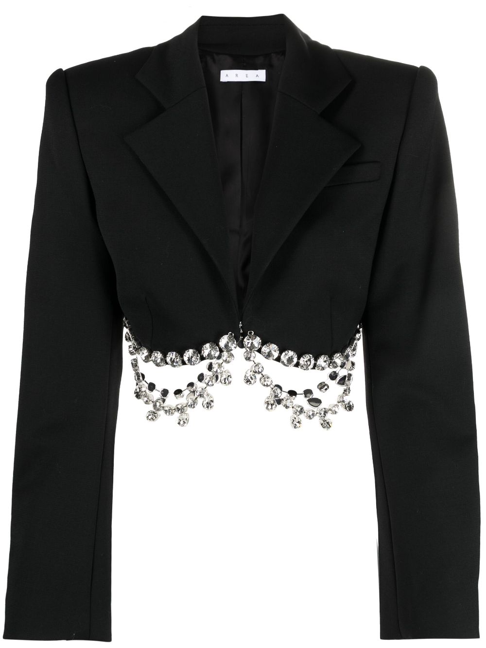 AREA crystal-embellished cropped jacket - Black von AREA