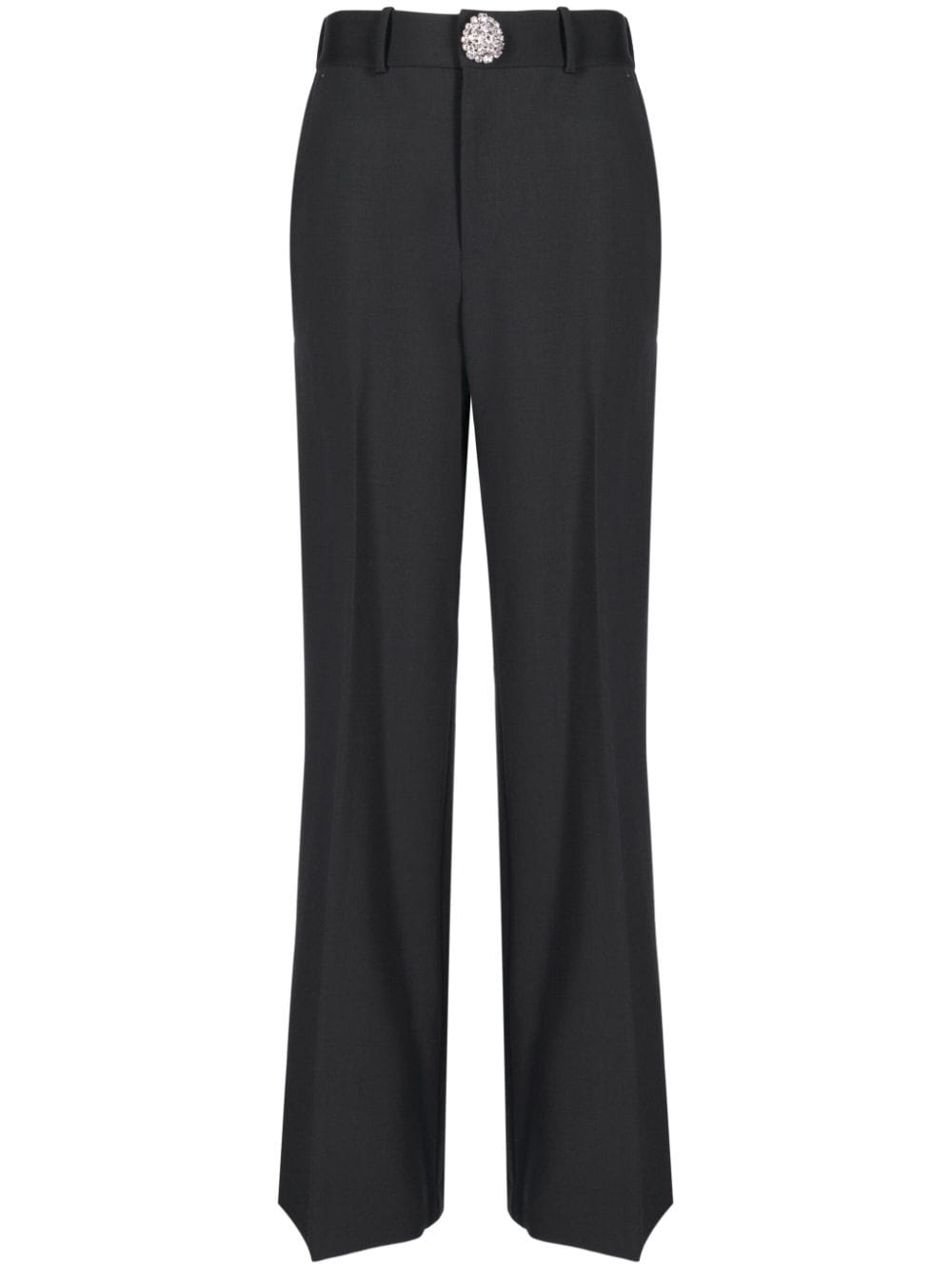 AREA crystal-embellished cut-out tailored trousers - Grey von AREA