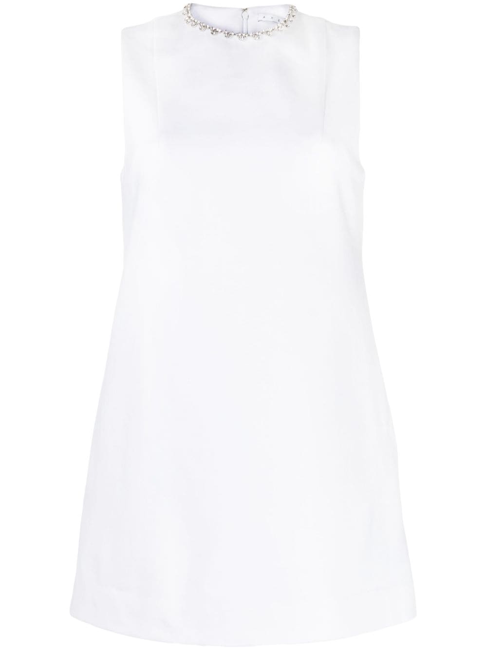 AREA crystal-embellished heart mini dress - White von AREA