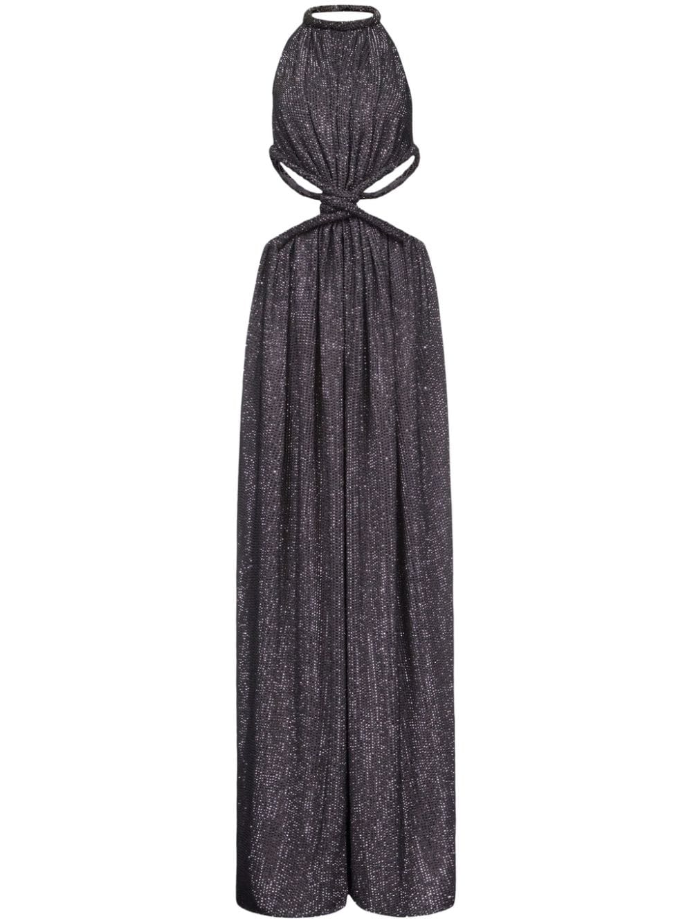 AREA crystal-embellished knot gown - Grey von AREA