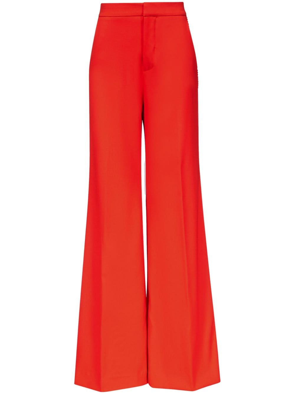 AREA crystal-embellished palazzo trousers - Red von AREA