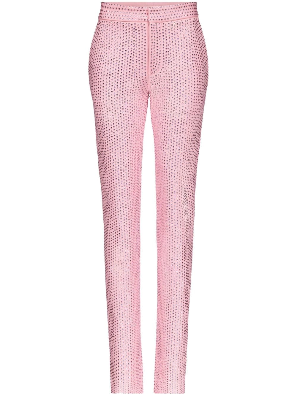 AREA crystal-embellished tuxedo trousers - Pink von AREA