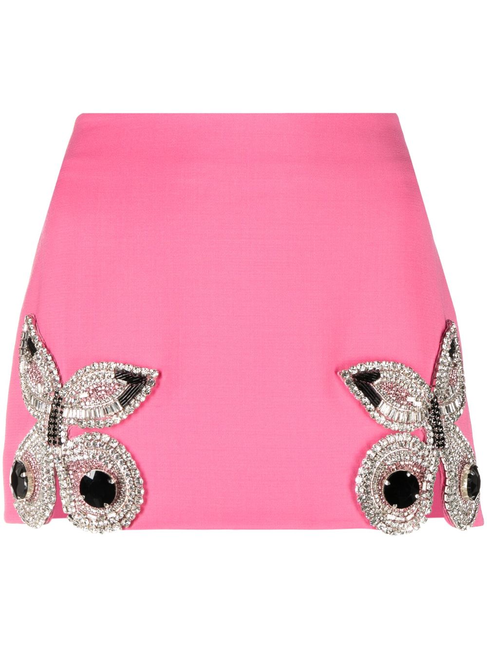 AREA crystal-embellished butterfly miniskirt - Pink von AREA