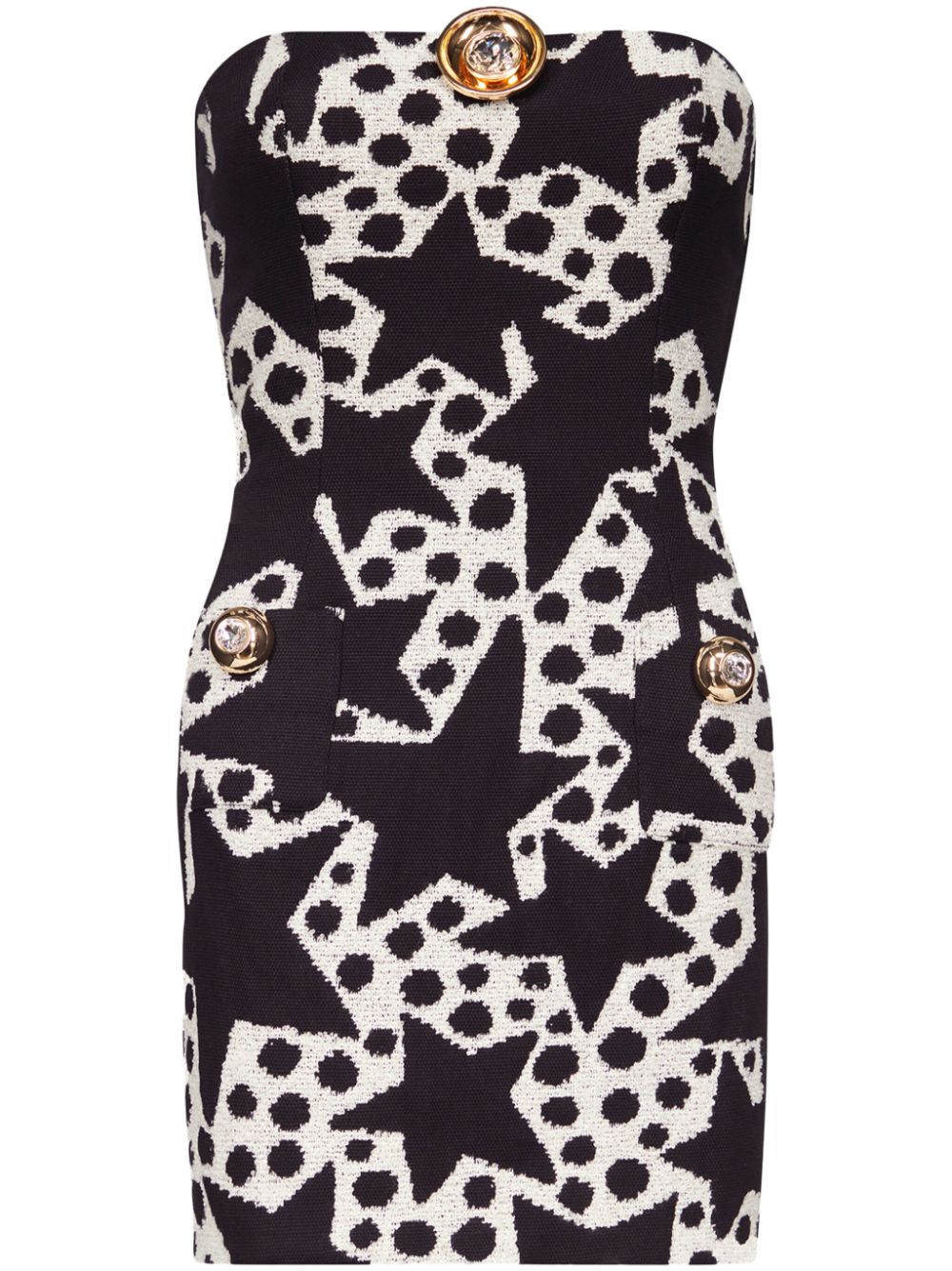 AREA star-print jacquard minidress - Black von AREA