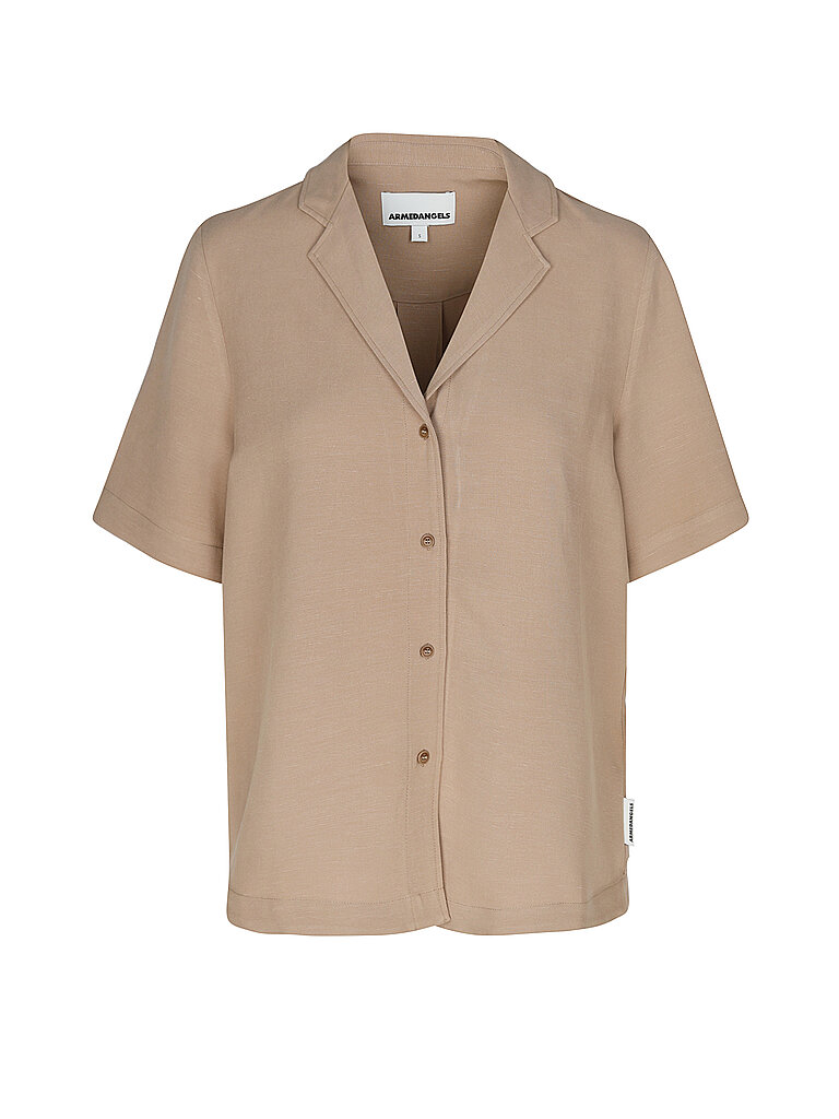 ARMEDANGELS Bluse MAAITE camel | XL von ARMEDANGELS