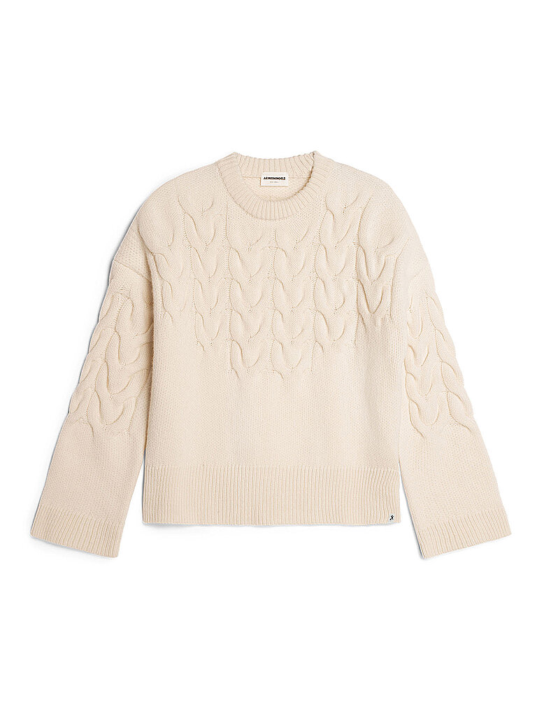 ARMEDANGELS Pullover BRUNAA CABLE creme | M von ARMEDANGELS