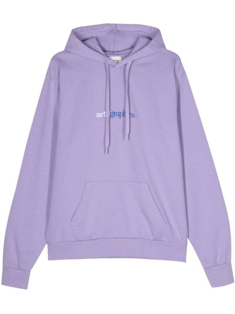 ARTE Harmon embroidered-logo hoodie - Purple von ARTE