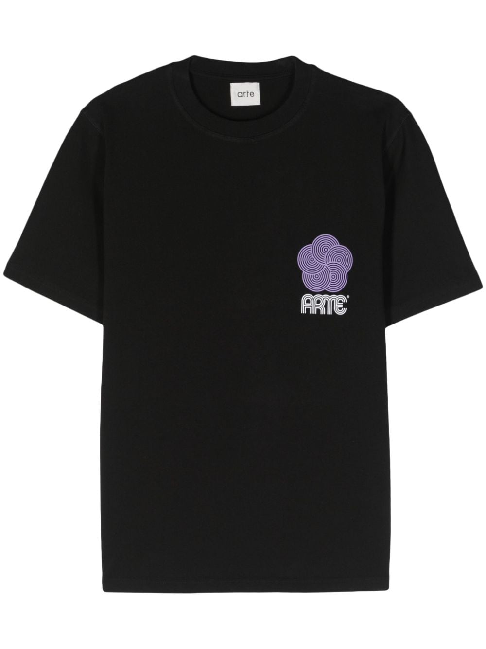 ARTE Teo Circle Flower T-shirt - Black von ARTE
