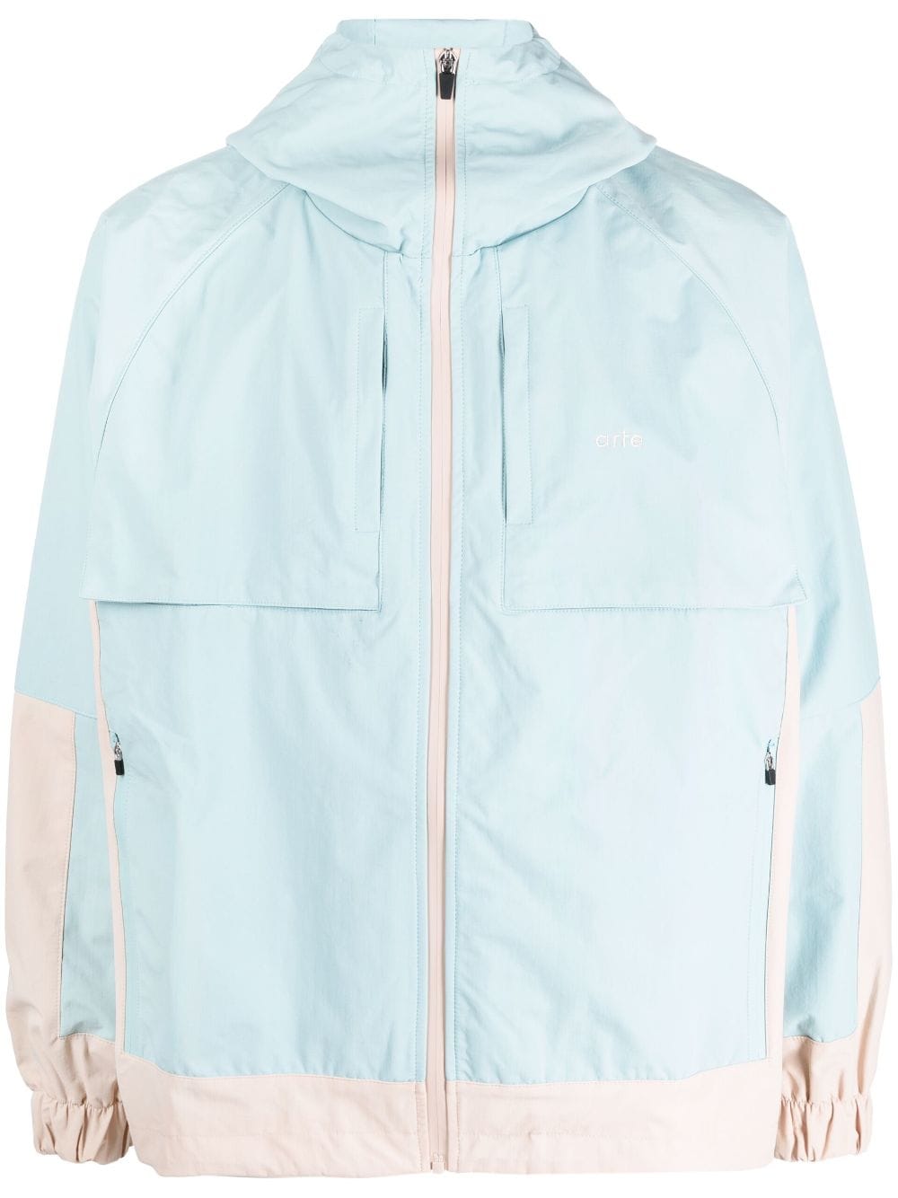 ARTE colour-block panelled hooded jacket - Blue von ARTE