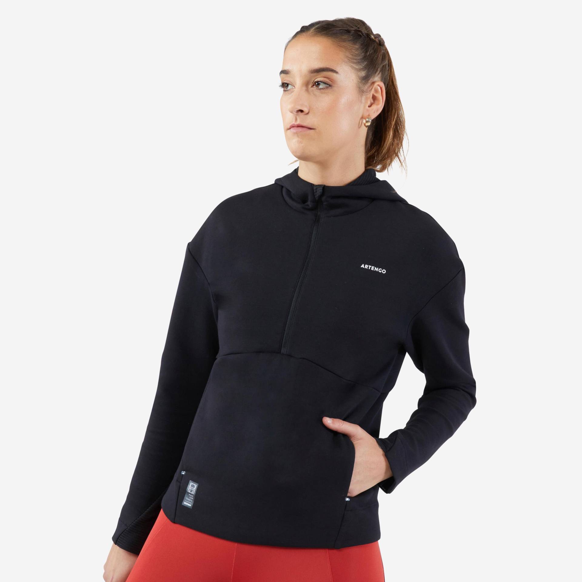 Sweatshirt - Dry 900 Damen Schwarz Leicht 38 von ARTENGO