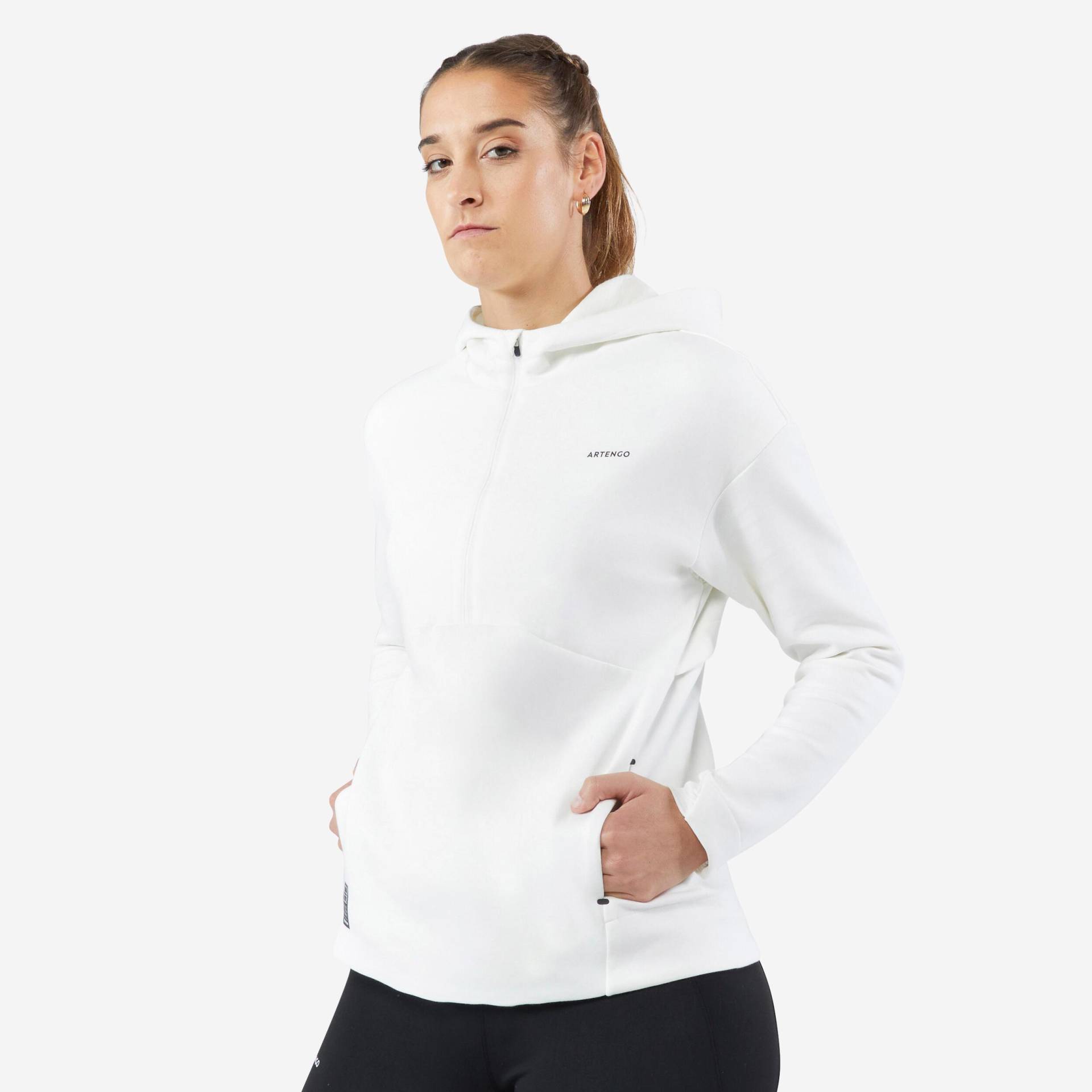 Sweatshirt - Dry 900 Damen Weiss  38 von ARTENGO