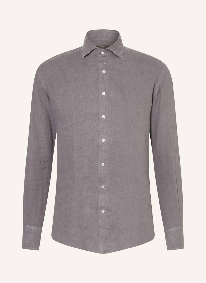 Artigiano Leinenhemd Classic Fit grau von ARTIGIANO
