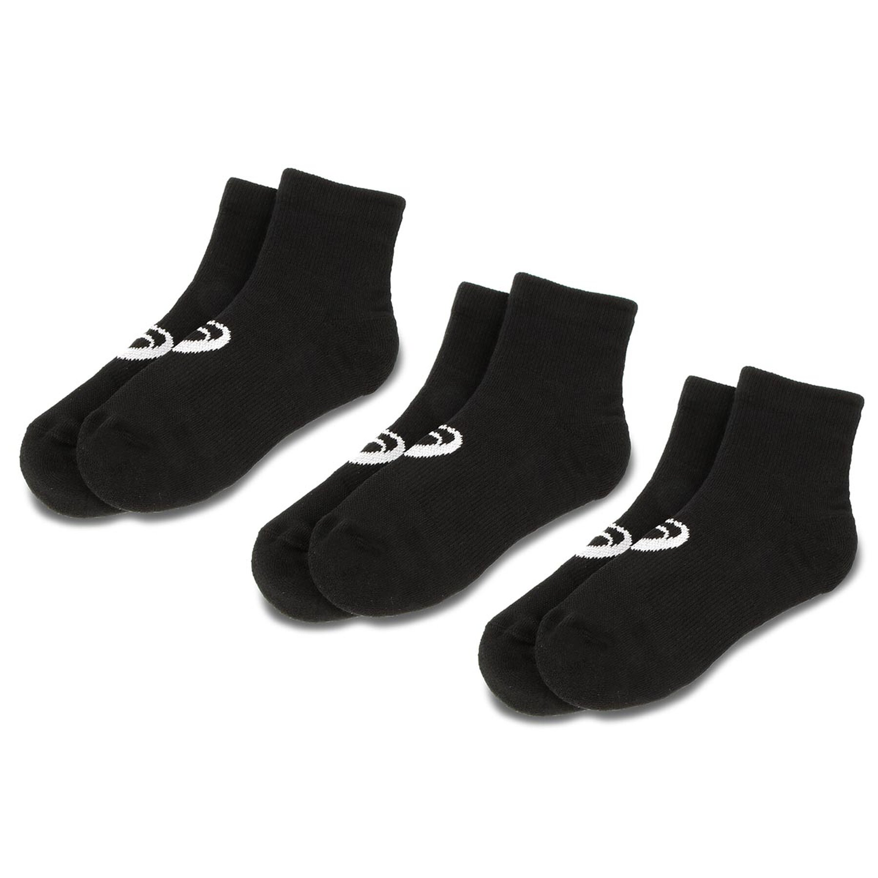 3er-Set niedrige Unisex-Socken Asics 3PPK Quarter Sock 155205 Black 0900 von ASICS