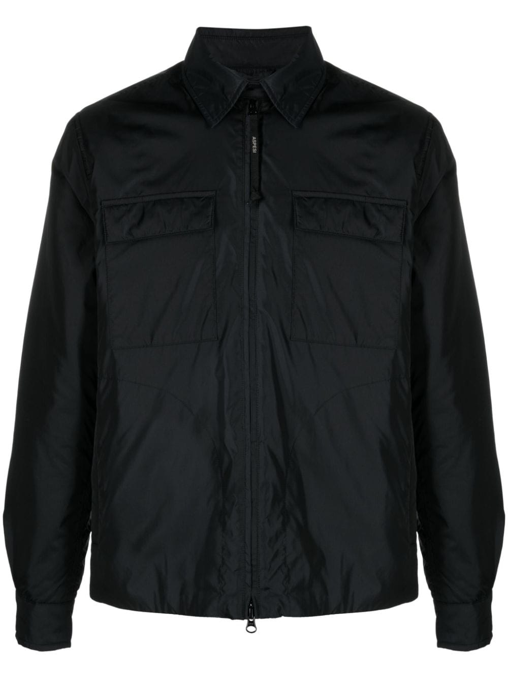 ASPESI Compton zip-up lightweight jacket - Black von ASPESI