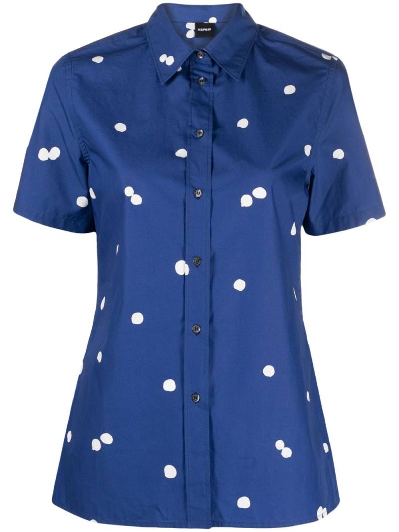 ASPESI abstract polka-dot print shirt - Blue von ASPESI