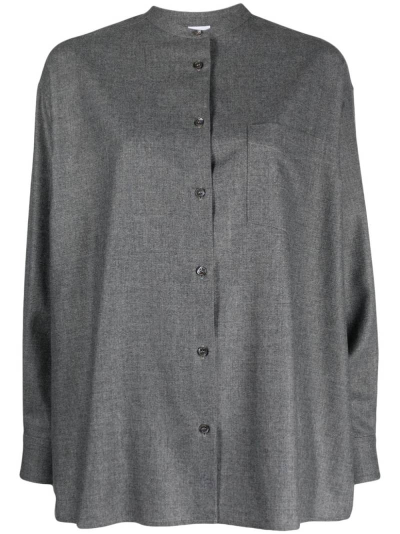 ASPESI band-collar wool-blend shirt - Grey von ASPESI