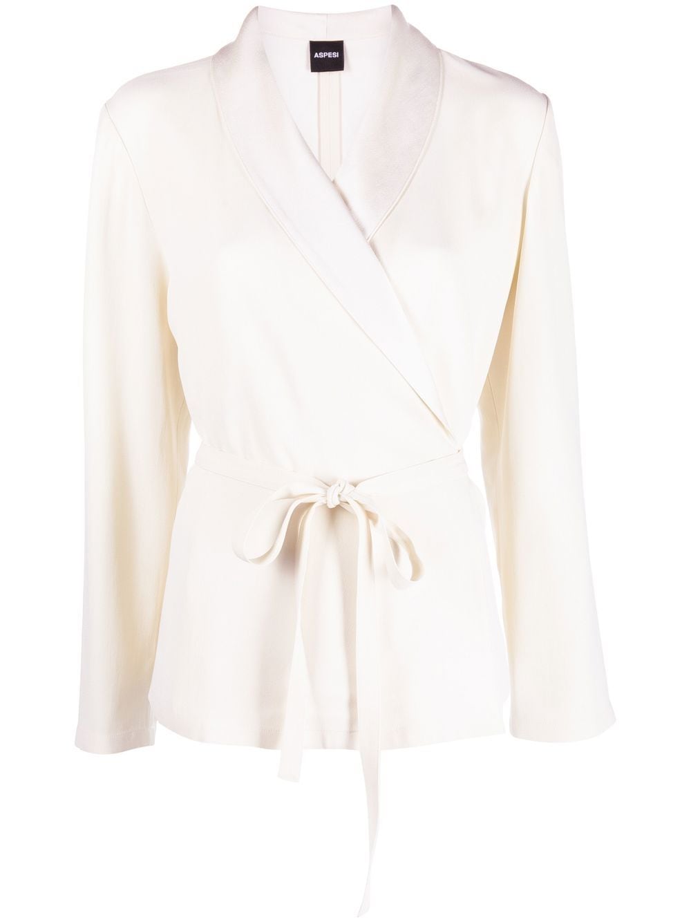 ASPESI belted wrap cardigan - White von ASPESI