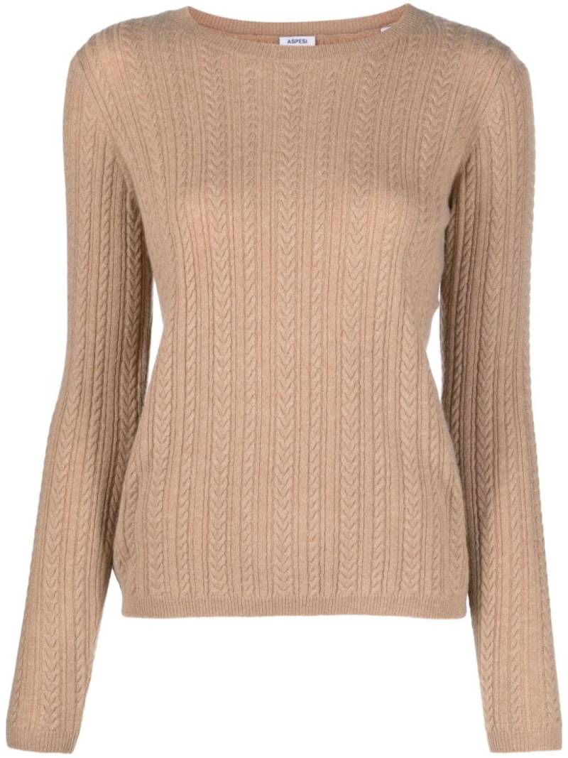 ASPESI cable-knit cashmere jumper - Brown von ASPESI