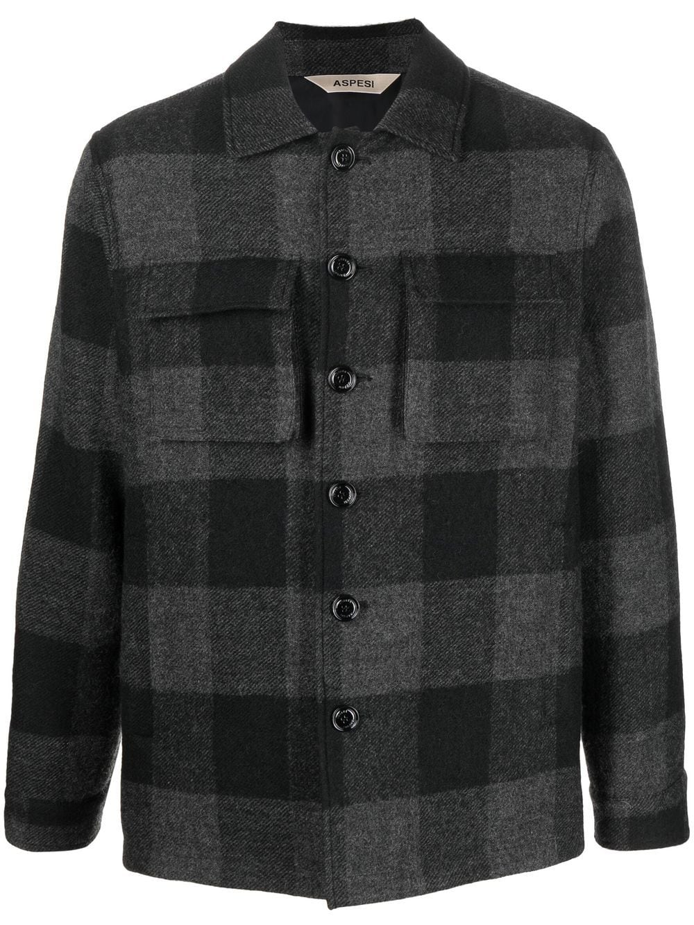 ASPESI check-pattern shirt jacket - Grey von ASPESI
